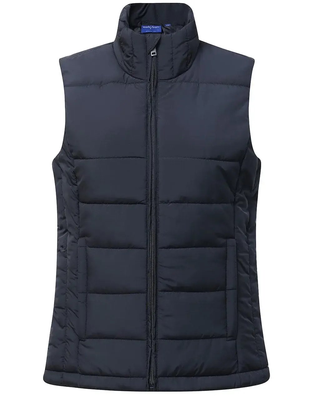Sustainable Insulated Women's Puffer Vest JK62 in Navy